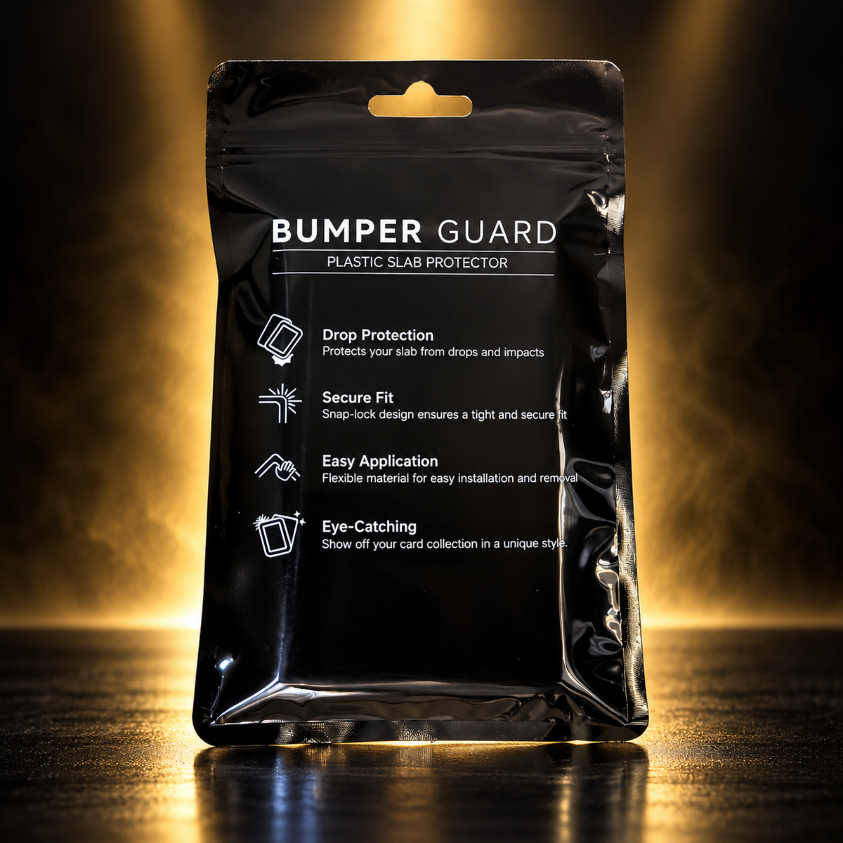 Baksida av förpackning för ACE Card Bumper – Slab Guard skydd för graderade ACE kort | Catch N’ Protect