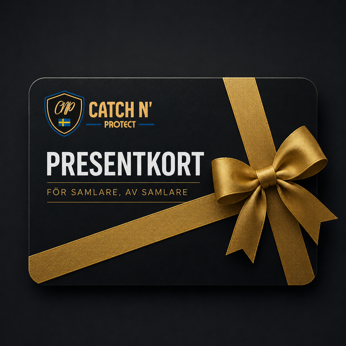 Presentkort från Catch N’ Protect för samlare av Pokémon, One Piece, MTG, Lorcana, sportkort och andra TCG-kort