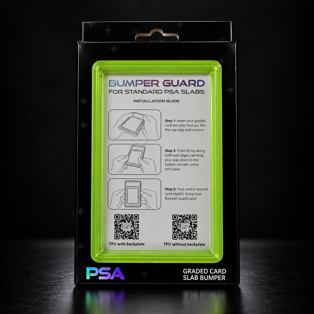 Toxic Green – PSA Premium Card Bumper / Slab Guard för graderade kort | Catch N’ Protect