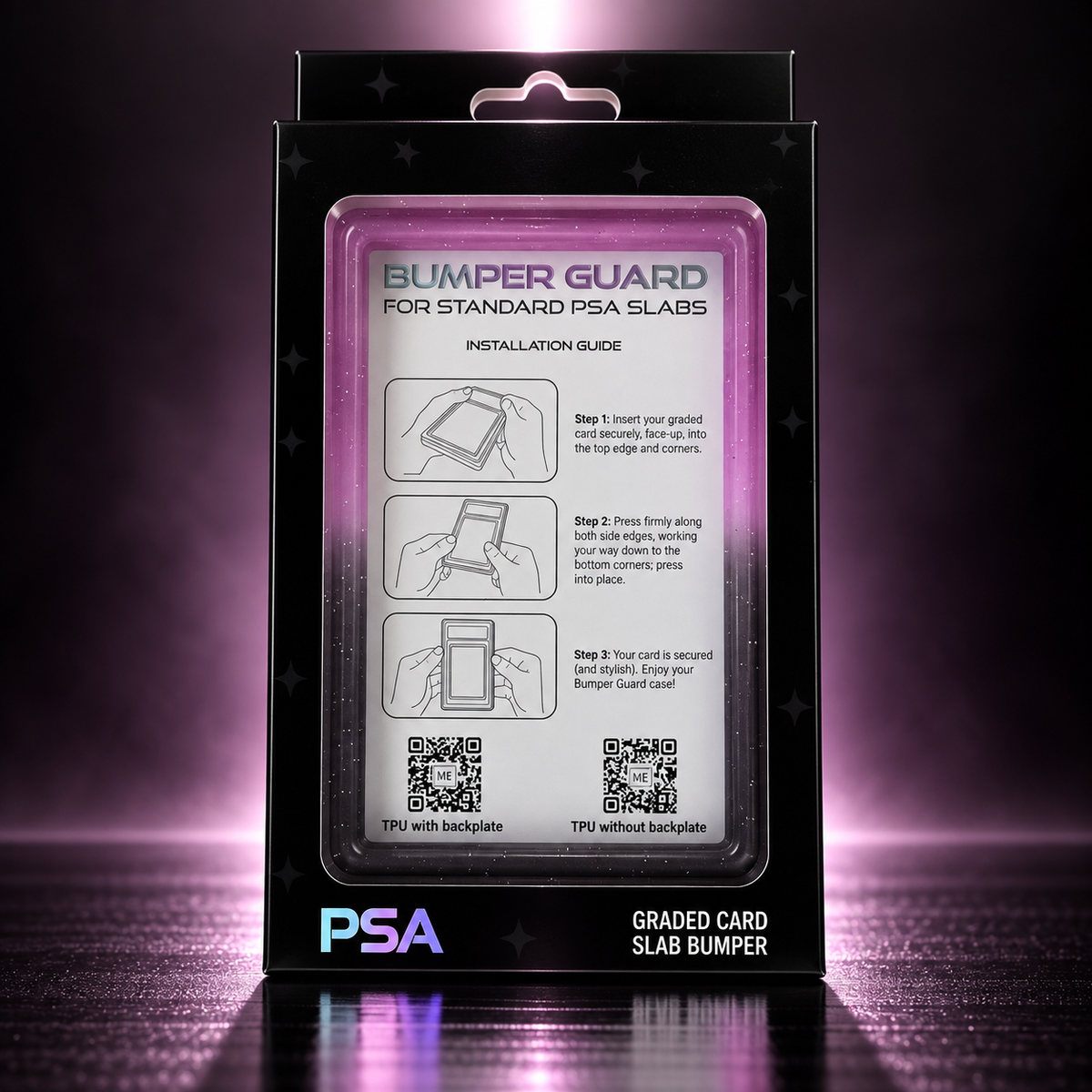 Violet Shadow – PSA Standard Card Bumper / Slab Guard för graderade kort | Catch N’ Protect
